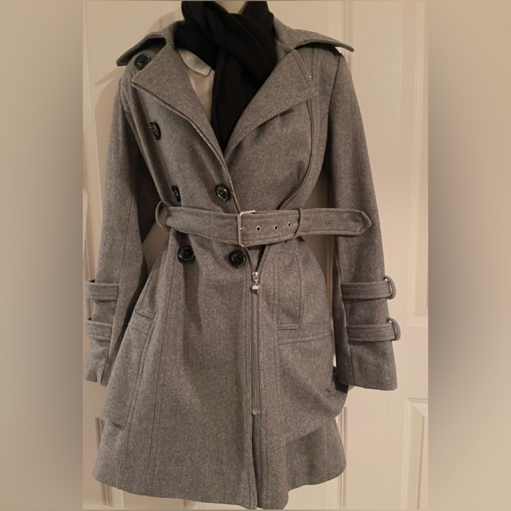 Guess Women’s Gray Wool Blend Coat (Size XS) – Like New